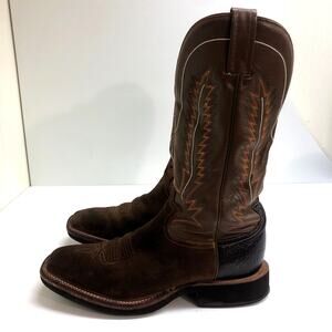 Tony Lama 13" Brown Suede / Leather Western Cowboy Work Boot Men's 8 / W 9.5